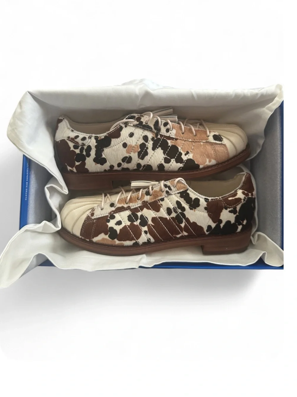 CLOT x adidas Superstar Cow Print Dress Shoe by Edison Chen Size US Men 9.5